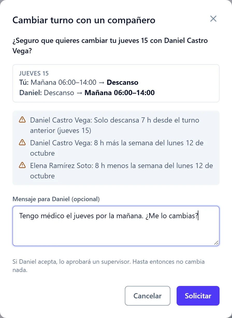 La ventana: cómo queda cada uno, los avisos y el mensaje para el compañero