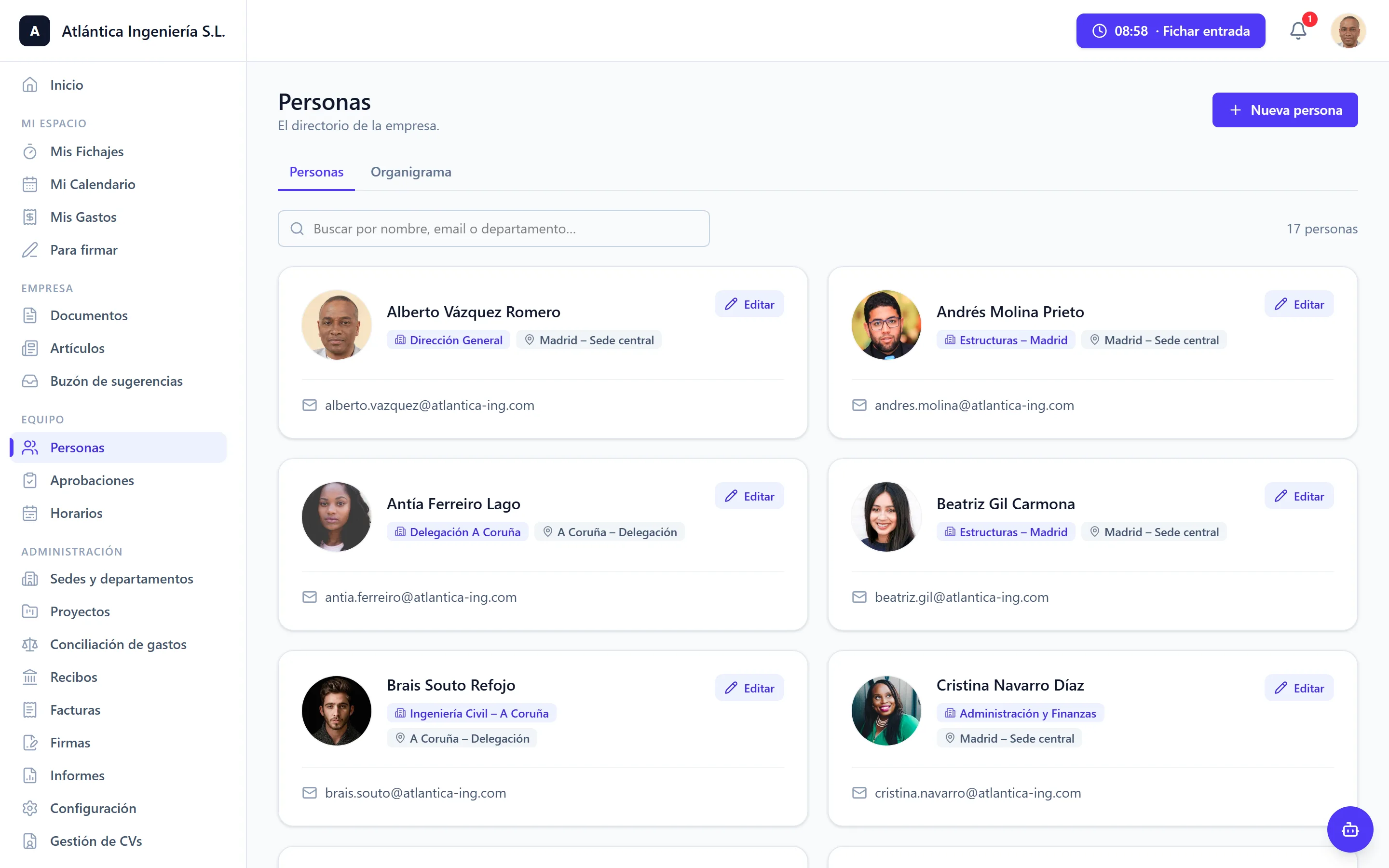 Directorio de Personas